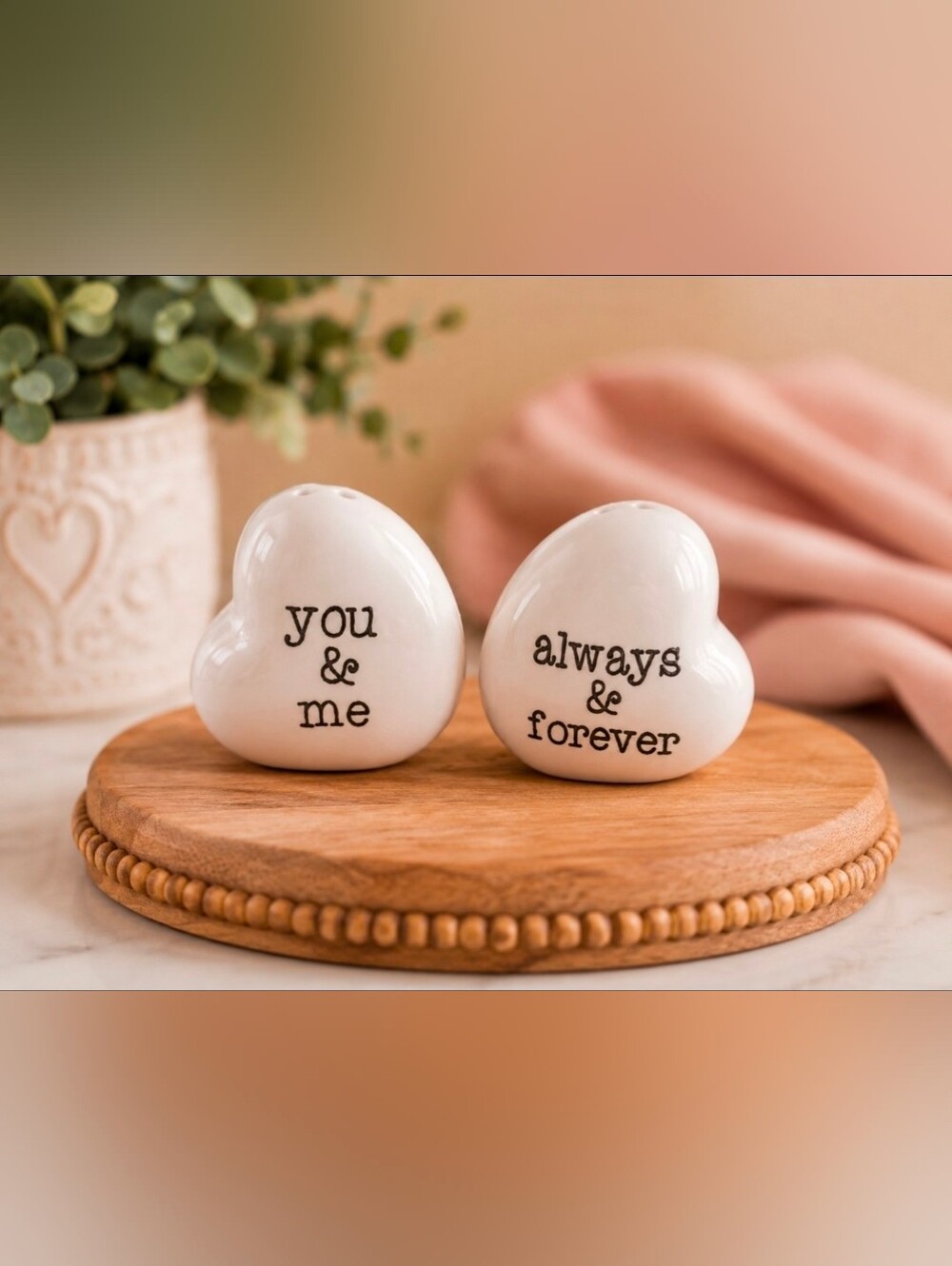 “You & Me / Always & Forever” heart shakers